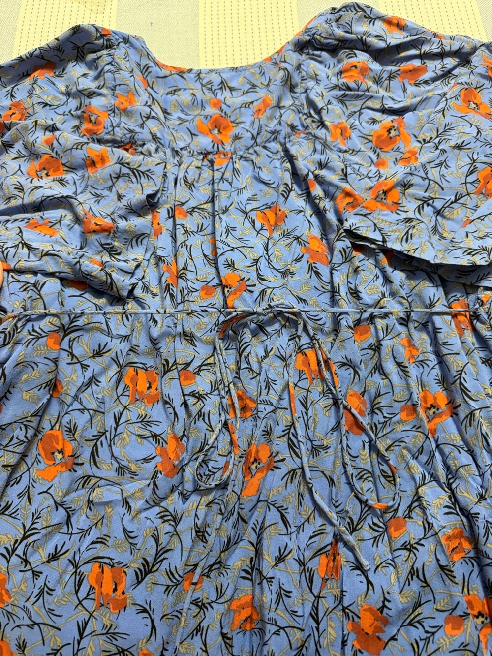 Free People Tallulah Tunic Dress- Blue Floral - Picture 10 of 10